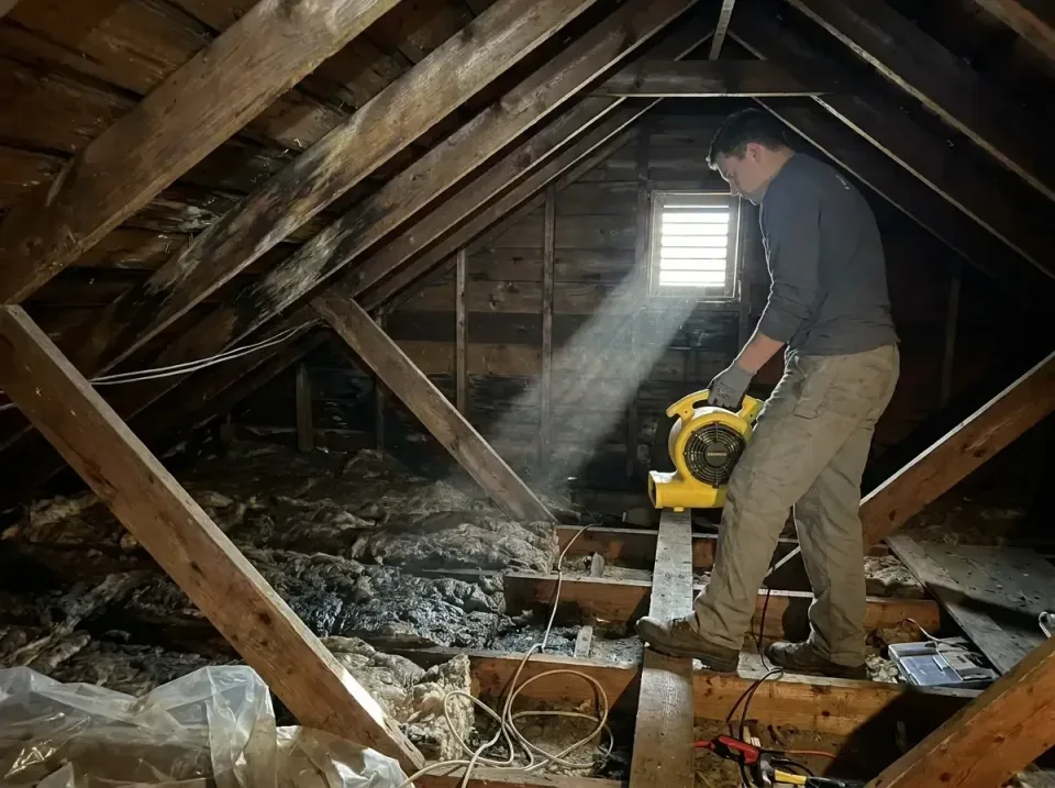 attic-water-damage-drying-proc-007 — frequently asked questions, Emergency Water Extraction & 24/7 Flood Response in Belle F…